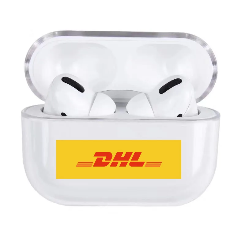 Модный милый прозрачный DHL штрих-код для Airpods чехол милый Bluetooth защитный чехол для наушников для Air pods 2/3 Pro Жесткий Чехол