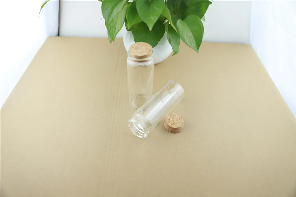 12pcs 47mm 150ml Cork Stopper Glass Bottles Spicy Storage Jar Bottle Food Containers Glass spice candy Jars Vials (2)