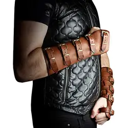 Archer Wrist Splint Leather Carpal Tunnel Brace Renaissance Costume Assecories For Man Cosplay Hunting Shooting Outdoor Spo