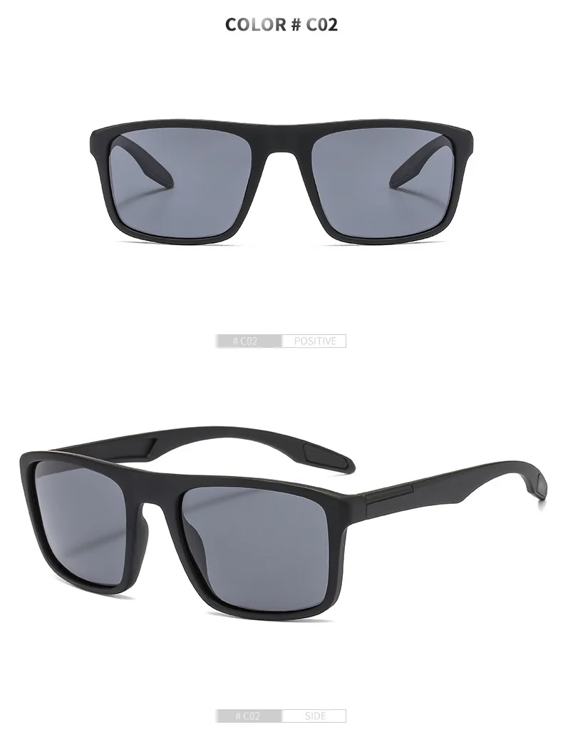 JASPEER Модные Мужские поляризационные солнцезащитные очки для вождения фирменный дизайн квадратная оправа Черный Синий зеркальные женские мужские UV400 очки