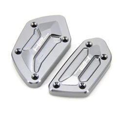 Front Brake Clutch Reservoir Cover Master Cylinder Fluid Cap for Motorcycle Accessories (Titanium)