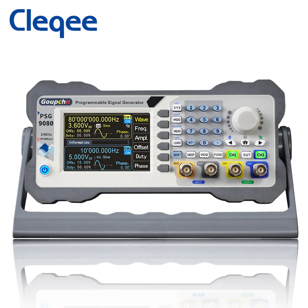 PSG9080 80MHz Digital Control DDS Programmable Signal Generator Dual Channel Aribitrary Waveform Function Generator