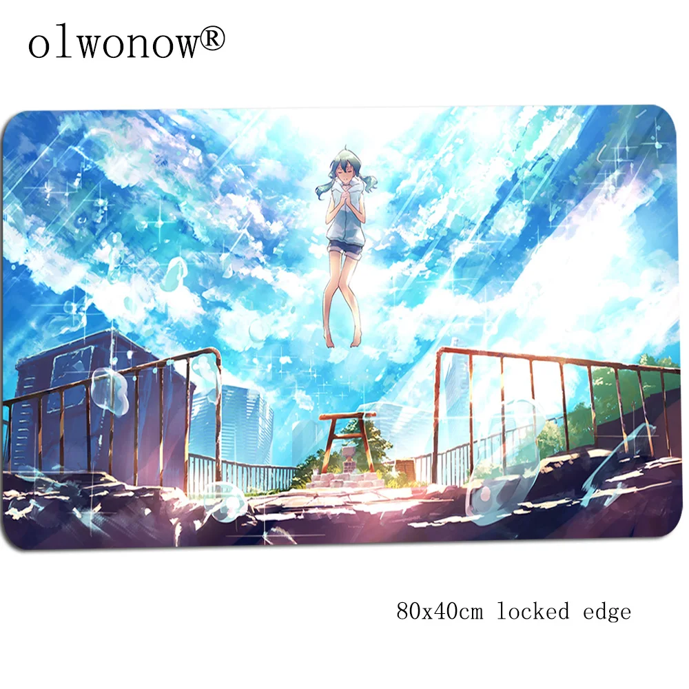 Weathering with you коврик для мыши геймер 800x400x2 мм игровой коврик для мыши дешевые аксессуары для ноутбука ПК эргономичный коврик для мыши - Цвет: Size 800x400x2mm