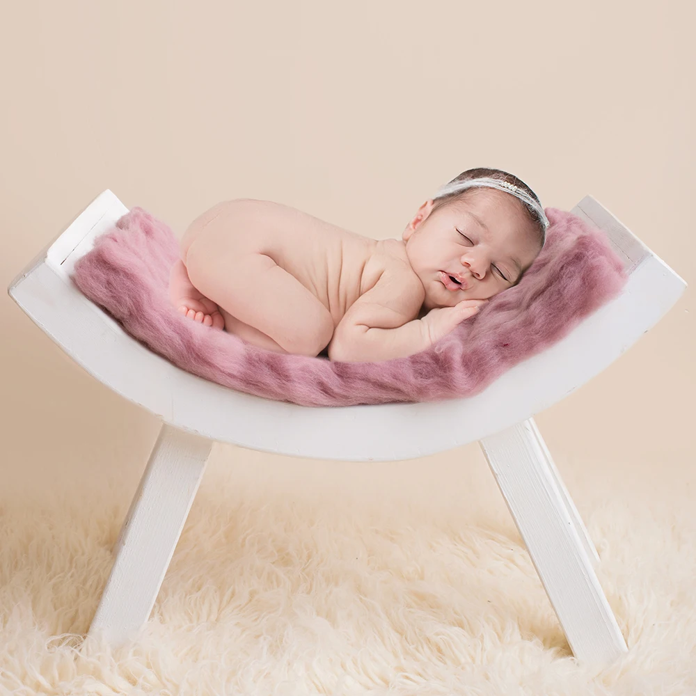 Photo Shoot Accessories 50x40CM 100% Wool Fluffy Blanket Basket Woolen Filler Stuffing Baby Cushion for Newborn Photography Prop newborn wooden train photography basket props infant fotografia accessories baby boy girl sport theme photo shoot prop bebe foto