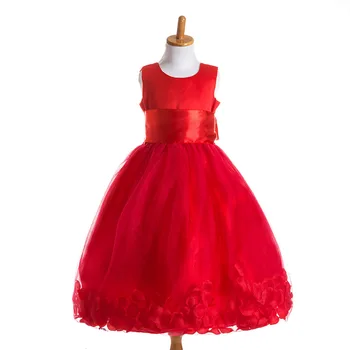 

Girls Flower Bow Belt Mesh Printed Tutu Dress Princess Carnival Party Dresses Children Ball Gown Costumes