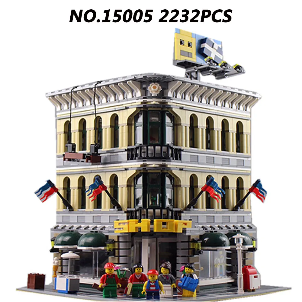 Schepper lepinblocks 15005 16001 lp city Street view Grand emperium Firehouse строительные блоки 10211 75827 creator Кирпичи Детские игрушки - Цвет: 15005(84005)