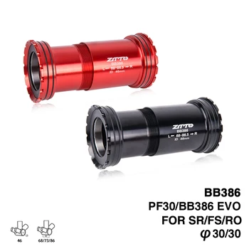 

ZTTO BB386 30 PF30 Bottom Bracket MTB Road Bike Bicycle Press Fit Bottom Brackets Axle For 30mm Crankset Chainset Bike Parts