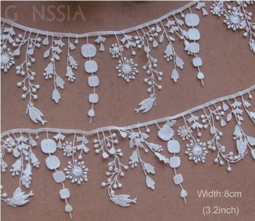 Handwork Laces DIY Clothing Accessories Tasseles Lace for Packing Decoration Width:8cm (3.20") lace garment accessories lace accessories clothing accessories lace decoration