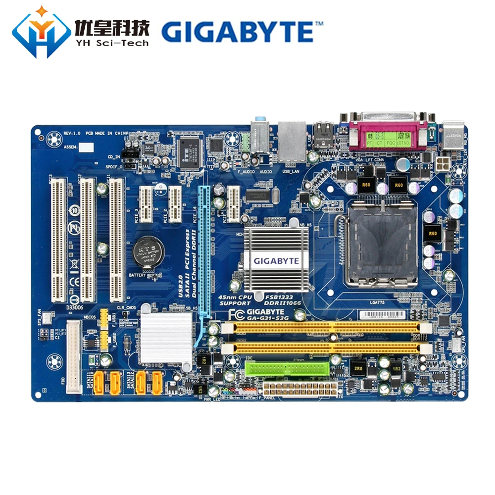 

Original Used Desktop Motherboard Gigabyte GA-G31-S3G G31 LGA 775 Core 2 Quad/Core 2 Duo/Pentium D/Pentium 4/Celeron DDR2 ATX