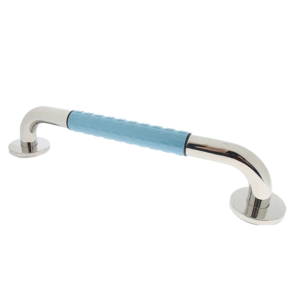 Non-slip Stainless Steel Bathroom Handle Bath Grip Grab Bar Toilet Shower Elderly Assist Helping Handrails - Blue