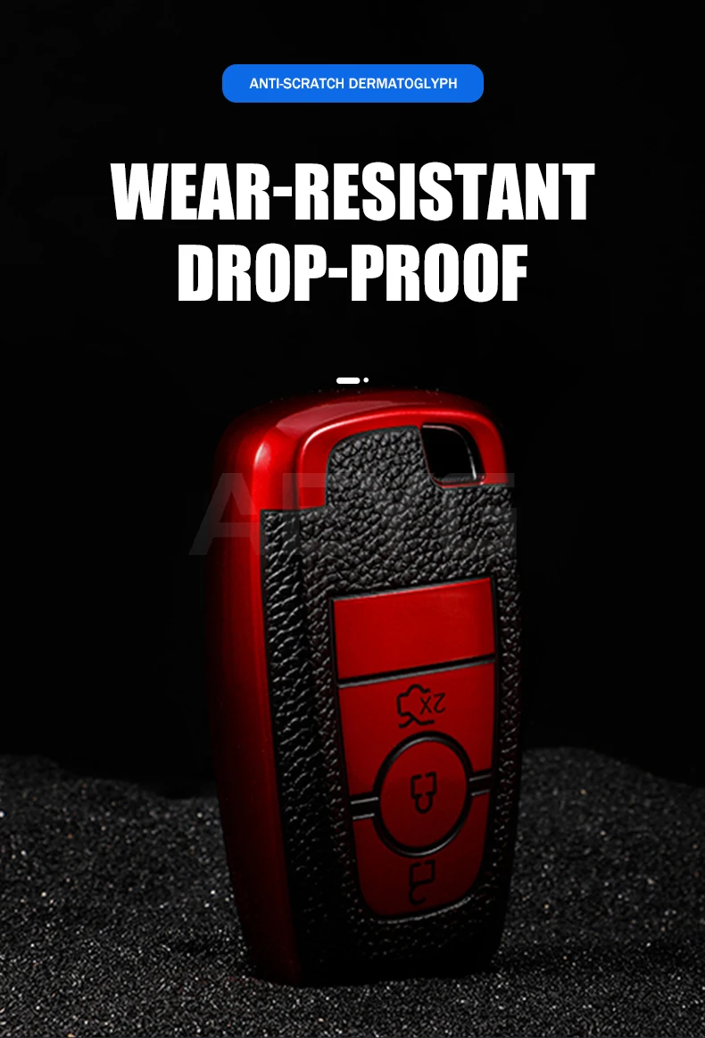 TPU Leather Car Key Case Cover Shell For Ford F-150 F-250 F-350 2018 2017 Fusion Mustang Explorer Key Holder Auto Accessories - Hf37971fc1bad4d778a609bd4368fad1e2