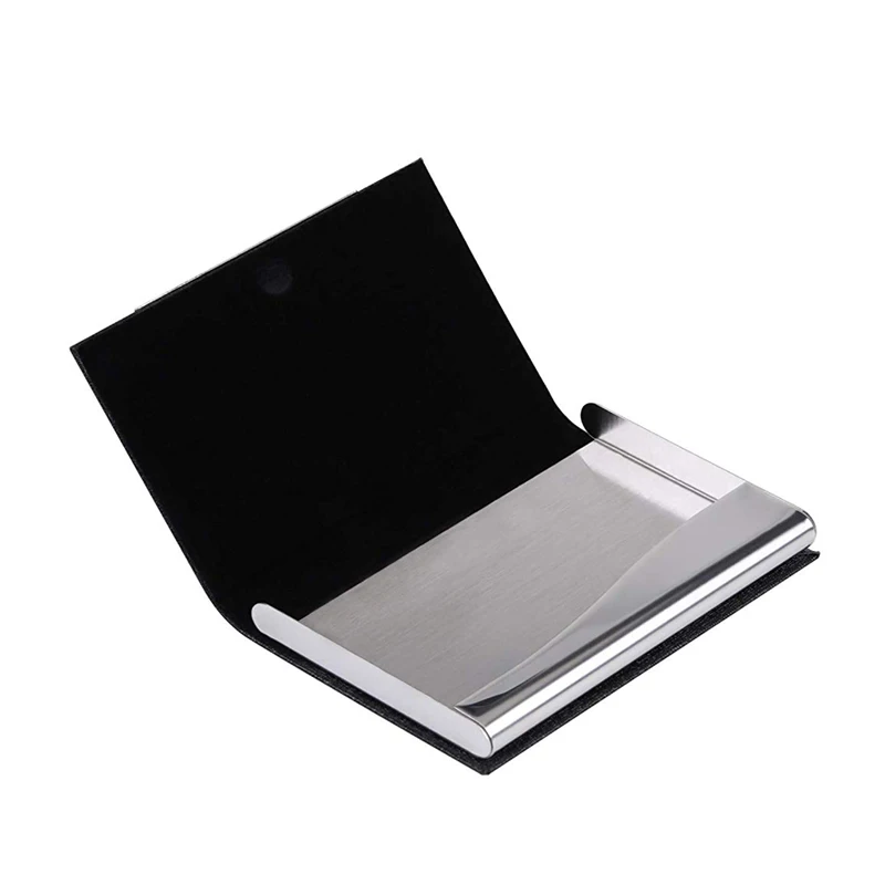 Men PU Business Name Card Holder Pocket Mini Credit Card Case with Magnetic Shut