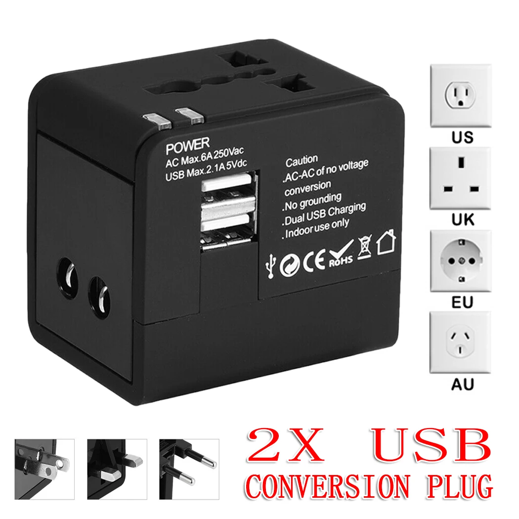 Адаптер для путешествий 2USB