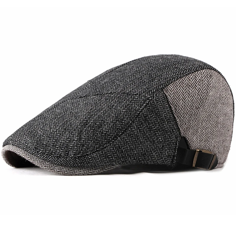 

MZ2189 Men Beret Cap Autumn Winter Hat Wool Berets Men Women Thick Warm Ivy Newsboy Flat Cap Adjustable Artist Painter Beret Hat