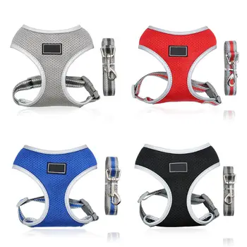 

Dog Cat Walk Leash Harness Puppy Rope Chest Strap Reflective Breathable Adjustable Outdoor Small Medium Pet Vest XS-L