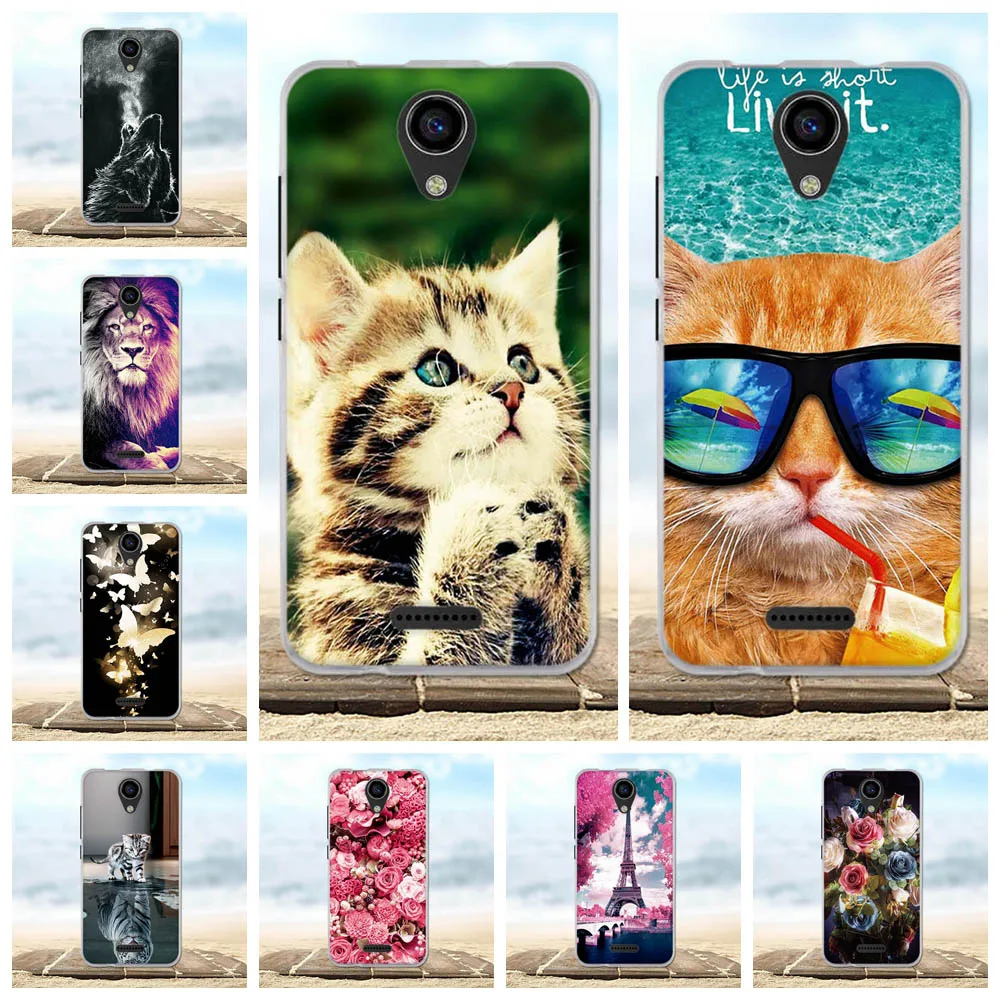 

For BQ Strike 2 5057 Case Painted Protective Silicone Back Cover 3D Cute Animal For BQ5057 bq 5057 strike 2 5.0 inch Phone Cases