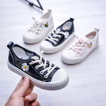 

High quality children's small daisy leather mesh shoes girls Korean summer new baby shoes 2020 single net boys shoes kids