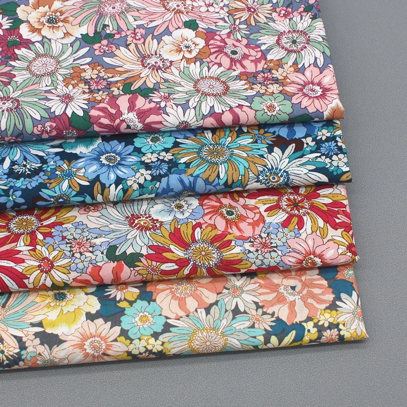 Floral Poly Linen Cotton Fabric [Women’s Dress & Kurti] SPAO-7750-19513 main image 1
