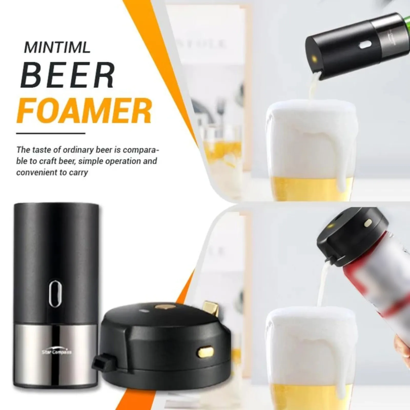 Portable Bottle Beer Foamer Foam Maker Bubbler Foam Machine Battery