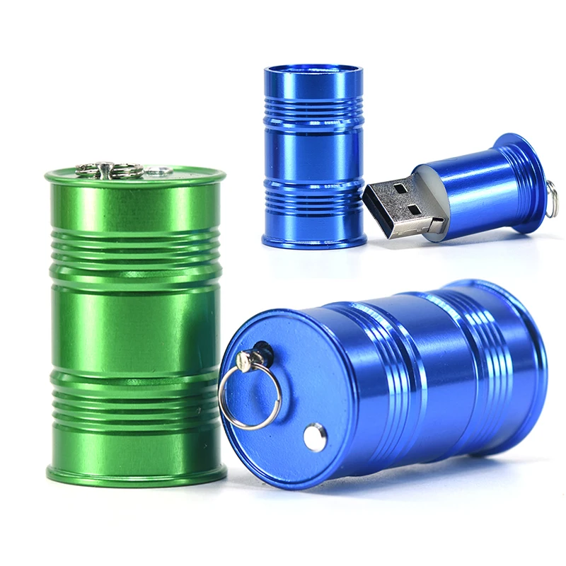 Usb флеш-накопитель с масляным барабаном объемом 64 ГБ 32 16 8 4 Гб металлический