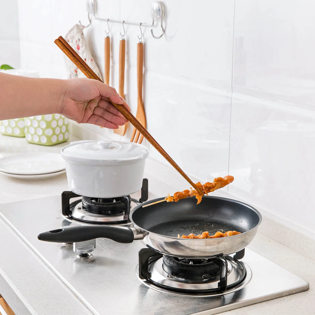 1 пара супер длинные палочки дозирующая детская ложка для приготовления пищи Лапша жареные горячий горшок деревянные палочки дозирующая детская ложка для китайский Стиль Кухня Обжарка инструменты 38/42 см