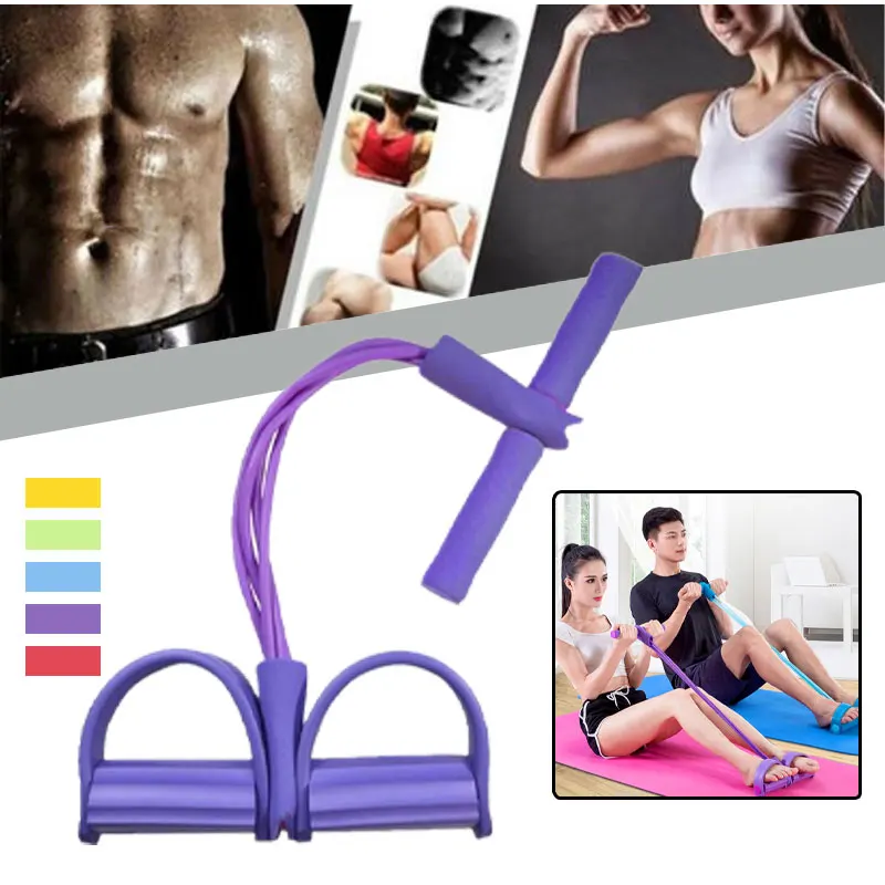 

Resistance Bands Latex Pedal Exerciser Sit-up Pull Rope Expander Elastic Bands Yoga Equipment Pilates Workout