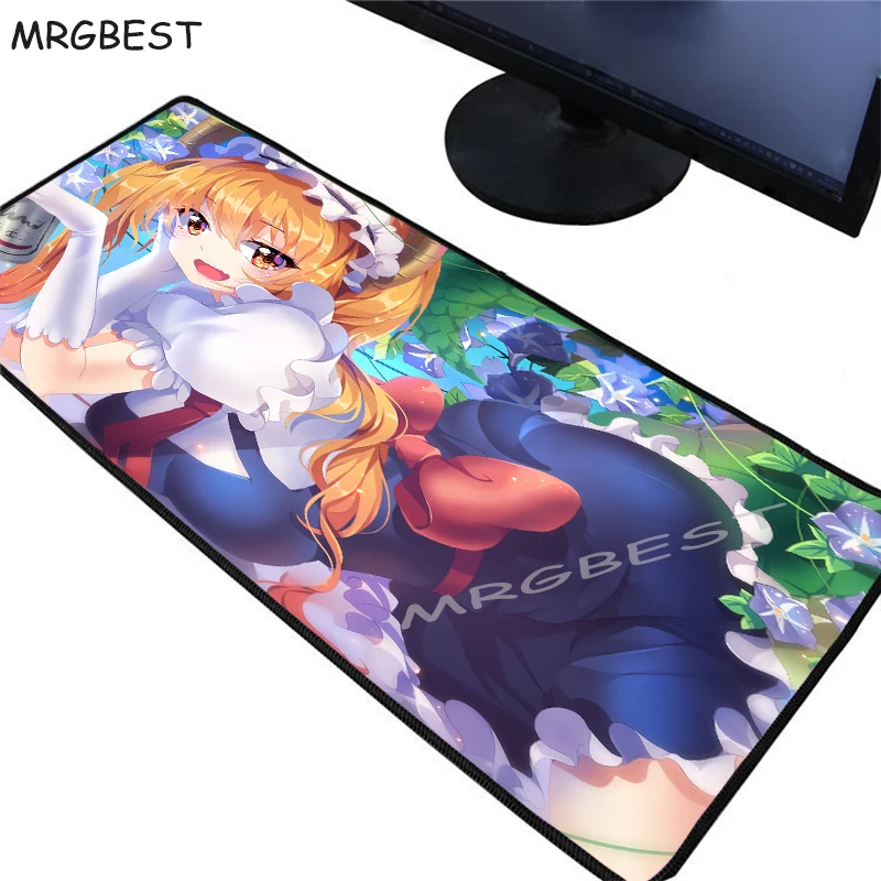 

MRGBEST XL Lockedge Large Gaming Mouse Pad Computer Gamer Sexy Anime Dress Girl Rubber Mat Keyboard Table PC Mousepad 70x30cm