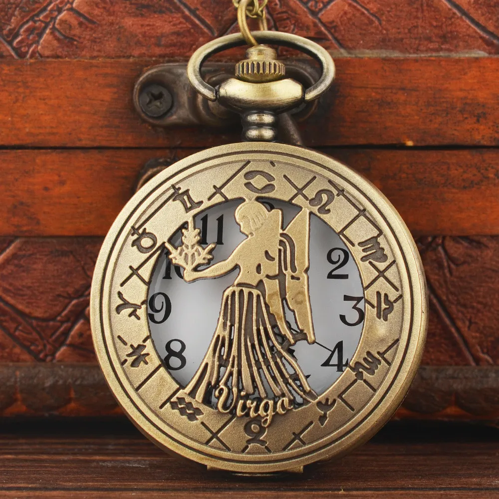 

IBEINA New Arrival Vintage Bronze/Silver/Black Glass Gear Skeleton Steampunk Locket Necklace Pocket Watch Pendant Necklace