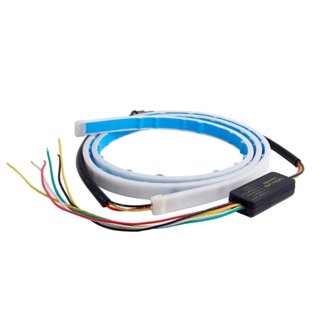 

Multicolor RGB Rear Trunk Tail box Light Dynamic Streamer Brake Turn Signal Warning LED Strip Lighting 120cm 150cm Car Styling