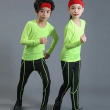 Комплект зимнего термобелья; Быстросохнущий детский Антибактериальный стрейч; детское термобелье; подштанники; Штаны для фитнеса