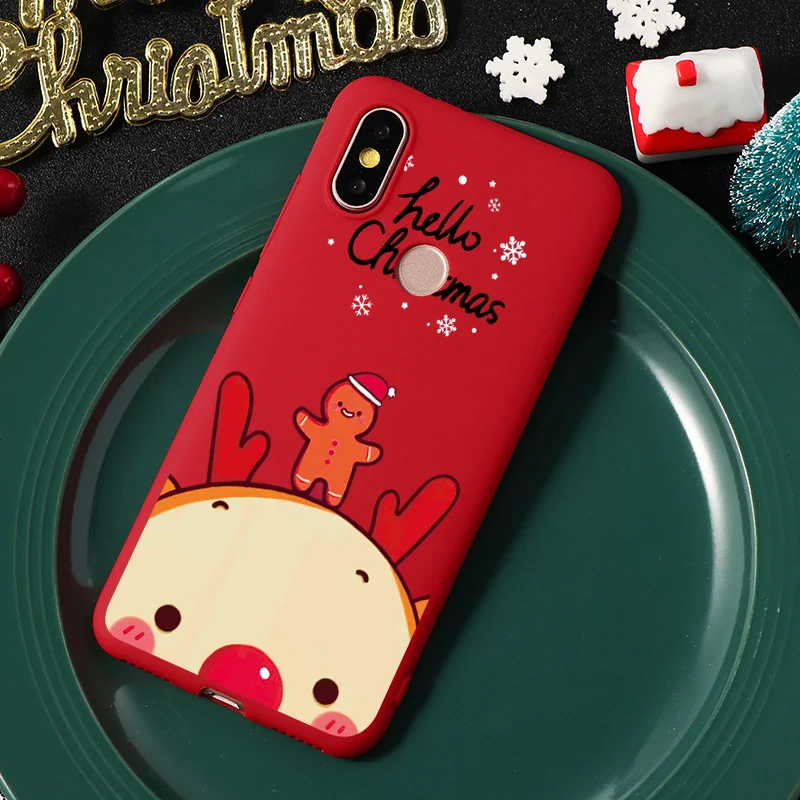 sdjbgmz Рождественский мультяшный чехол для Xiaomi Redmi Note 7 6 5 Pro 4 Global 4X 5A K20 Pro 4A 7A 6A 5 Plus S2 Y2, задняя крышка, Лось и Санта Клаус - Цвет: sdjbgmz