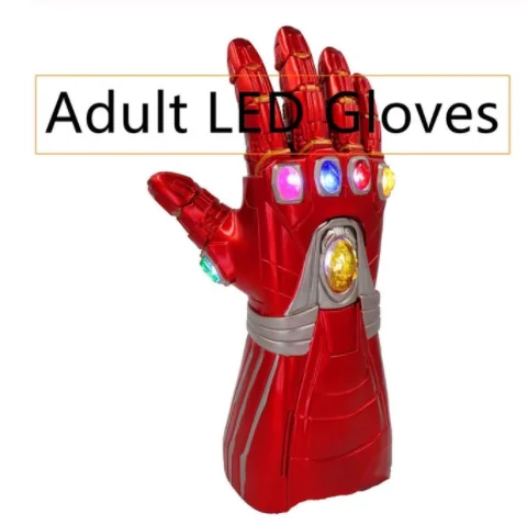 adult led gloves Железный человек, светодиодный шлем, маска, маска для косплея, светодиодный, маска для Хэллоуина - Цвет: adult led gloves