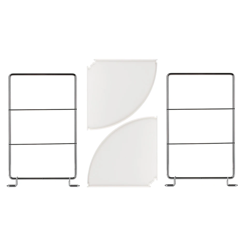 

Hot Home Storage Rack 2-Tier Corner Freestanding Stackable Storage Organizer Shelf for Kitchen Bathroom Countertop Storage Rack