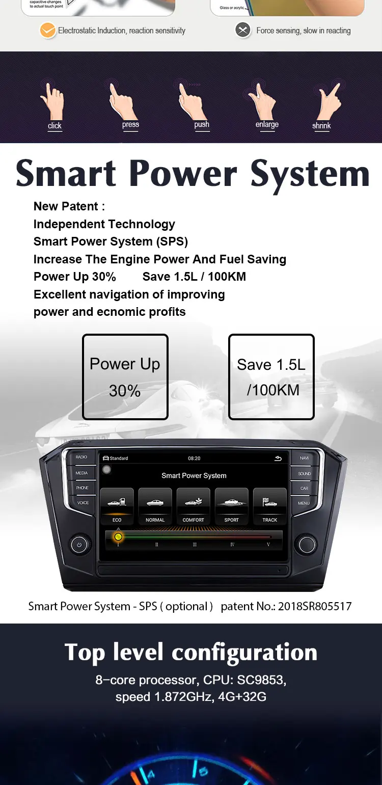 Discount Car radio navigation car multimedia video android 8.1 car dvd for  PASSAT B6 B7 CC 2007-2016 8" 8 core 2G/32G Car Radio GPS 6