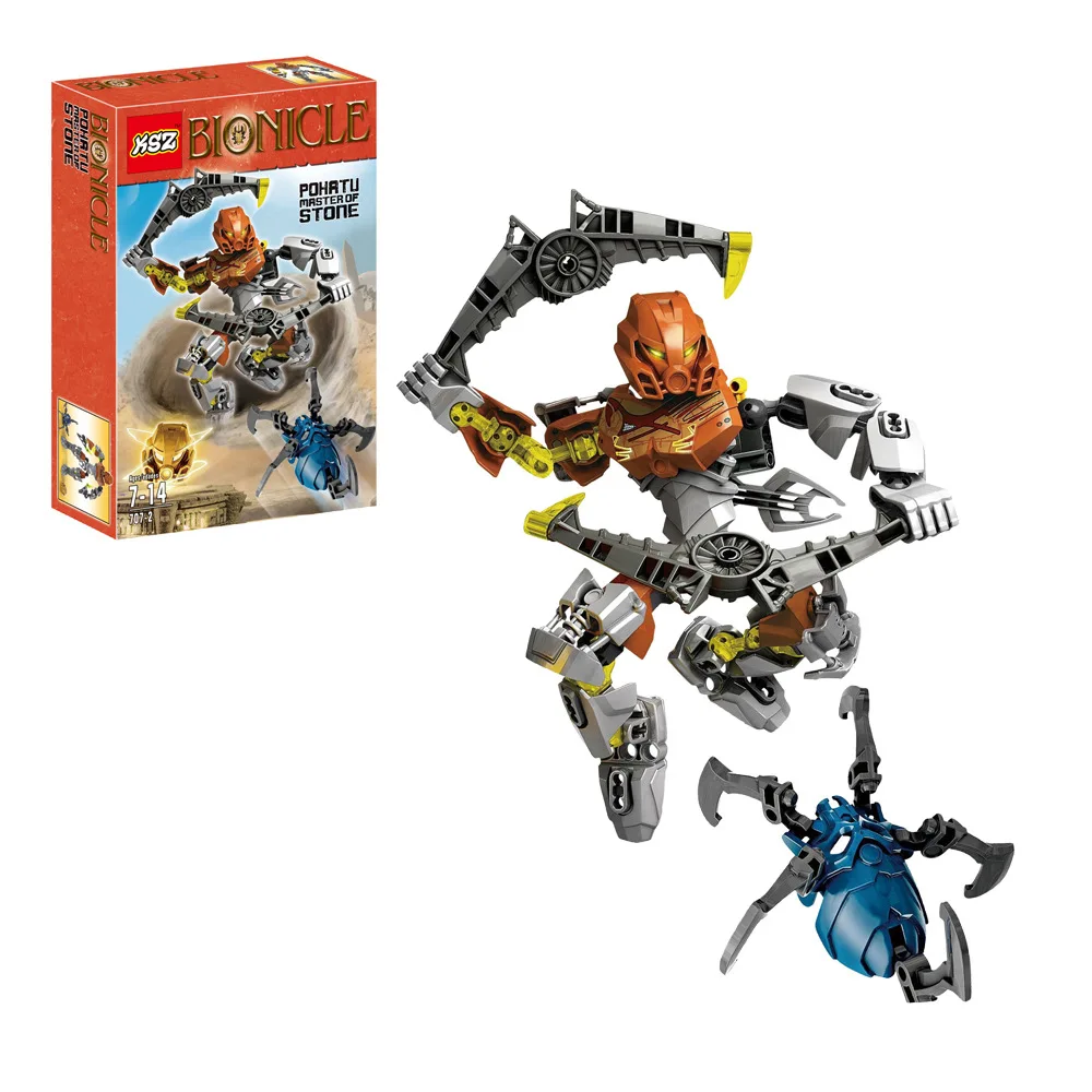 707-2 Bioniclemask совместимый с Lepining Bionicle 70785 Pohatu Master Of Stone строительные блоки кирпичи