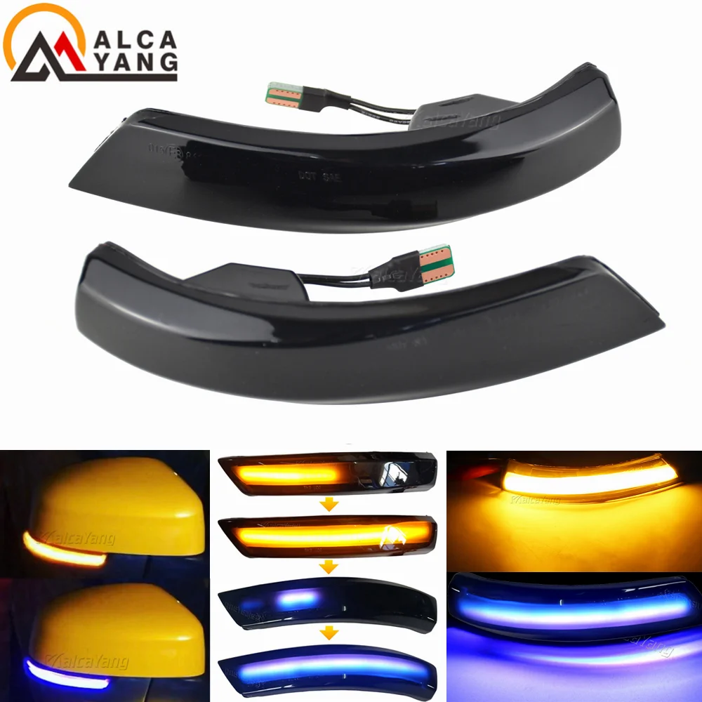 

For Ford Focus Mk3 LED Light 2 3 Mk2 Mondeo Mk4 Turn Signal Lamp Flowing Side Wing Rearview Mirror Blinker Dynamic 2PCS