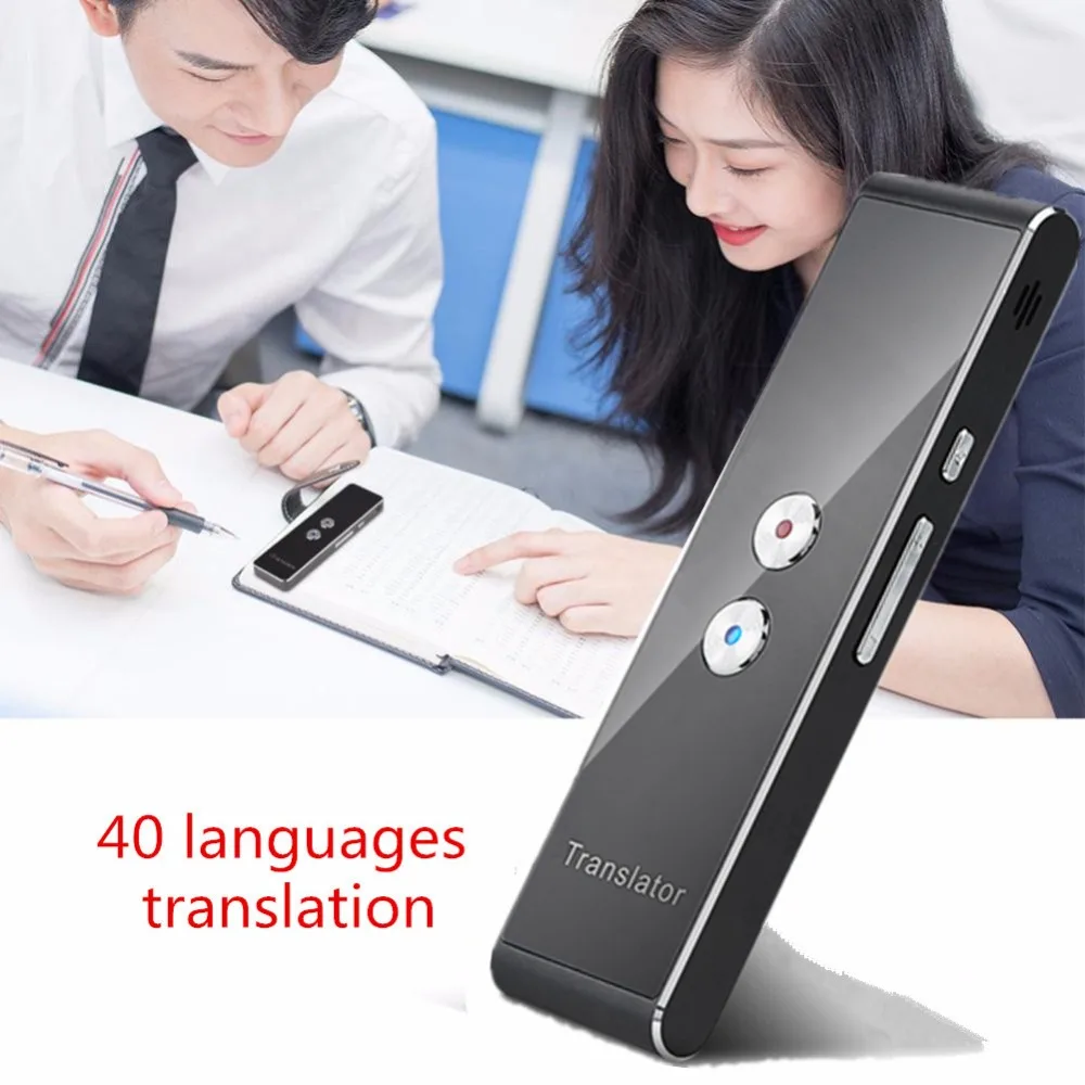 Портативный T8 умный голосовой переводчик двусторонний в режиме реального времени 30 многоязычный перевод для обучения путешествий бизнеса