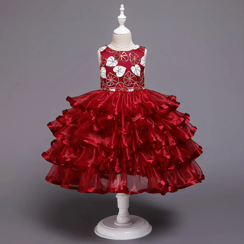 

Cross Border New Style Girls Dress Princess Dress Europe And America Christmas Tutu Women's Children Dress
