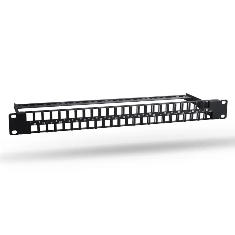 Patch Panel Modular para Keystone Jacks Keystone 19 1u 48 Portas em Branco - Imagem 4