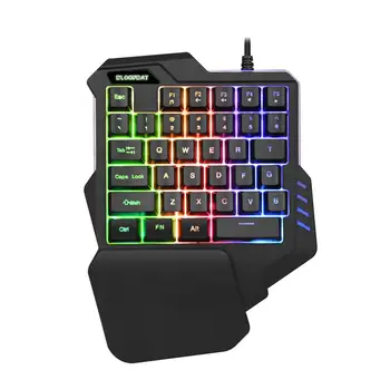 

Mini RGB Gaming Keypad 35 Keys Game Controller Keyboard One-Handed Mechanical Gaming Keyboard for PC Accessories
