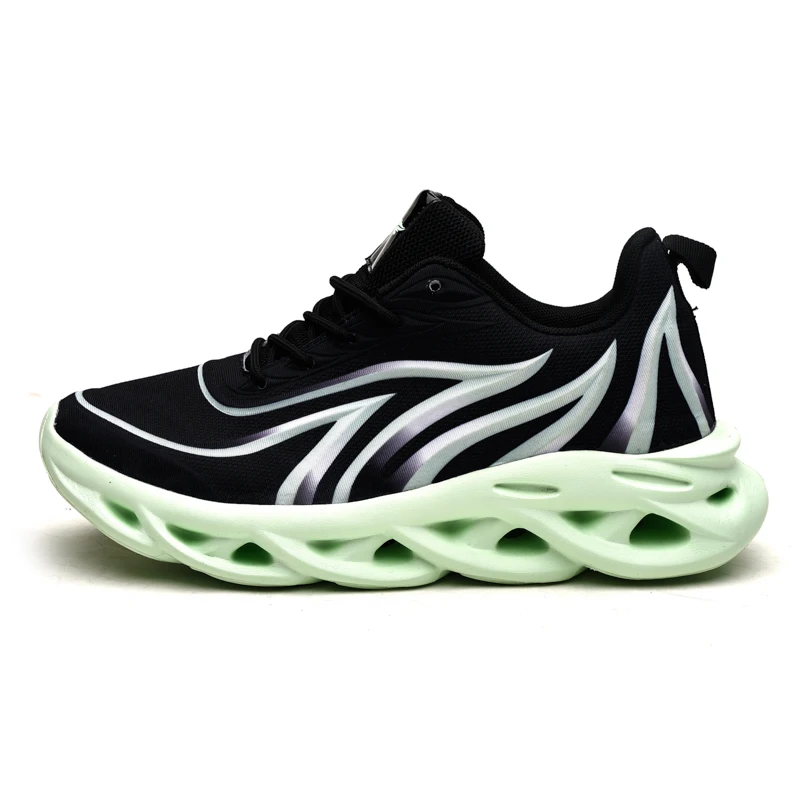 Damyuan, модные ударные мужские кроссовки для путешествий, мягкая и удобная Нескользящая повседневная мужская обувь для бега, большой размер 44 - Цвет: Зеленый