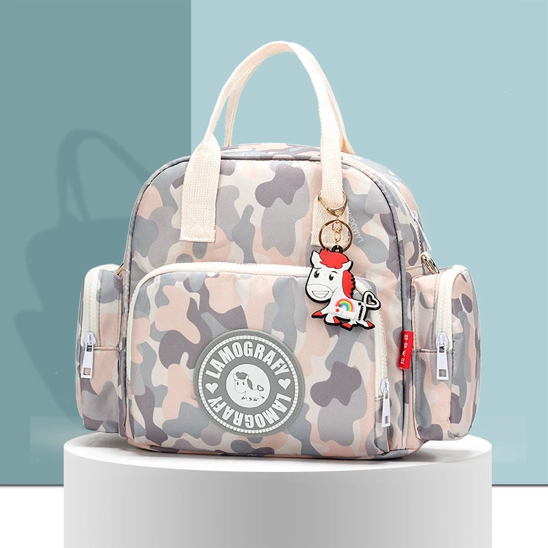 Camouflage Модная сумка для подгузников для мам, многофункциональная Большая вместительная сумка для детских подгузников, рюкзак для путешествий, сумка для ухода за ребенком - Цвет: Camouflage