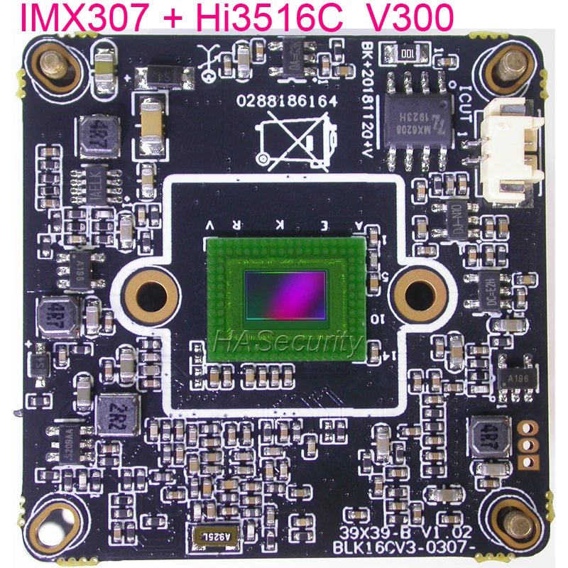 

H.265 2MP , 3MP 1/2.8" SONY STARVIS IMX307 CMOS image sensor + Hi3516C V300 CCTV IP camera PCB board module (optional parts)