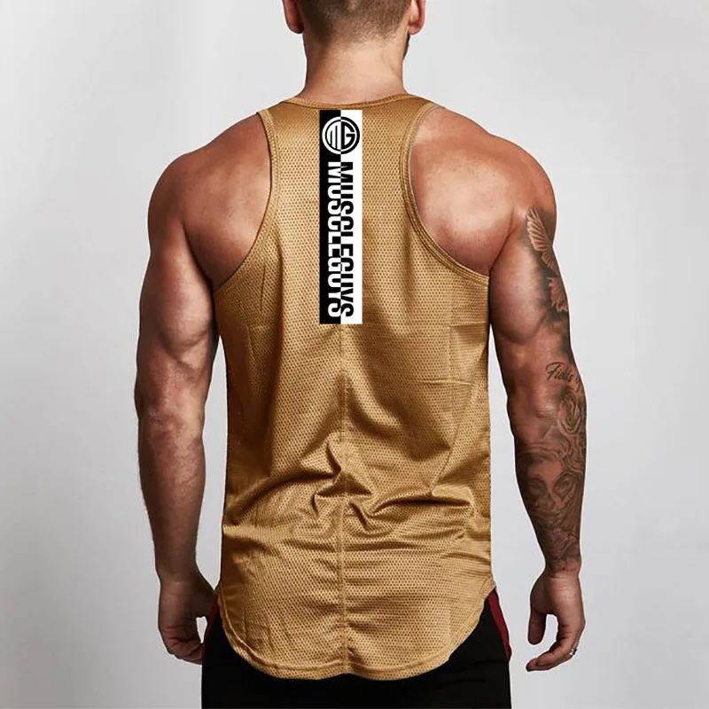 

Men Quick-drying Tank Top Men's Sports Vest Mens Stitching Absorbent Vest Fitness Tank Top for Men Gym Tank Top