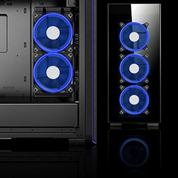 

120mm LED Ultra Silent Computer PC Case Fan 15 LEDs 12V With Rubber Quiet Molex Connector Easy Installed Fans