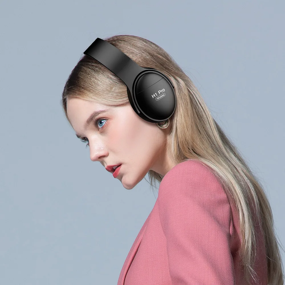 Simvict Adjustable Wireless Headphones Bluetooth Headsets Over ear Head phones set Comfortable Wear