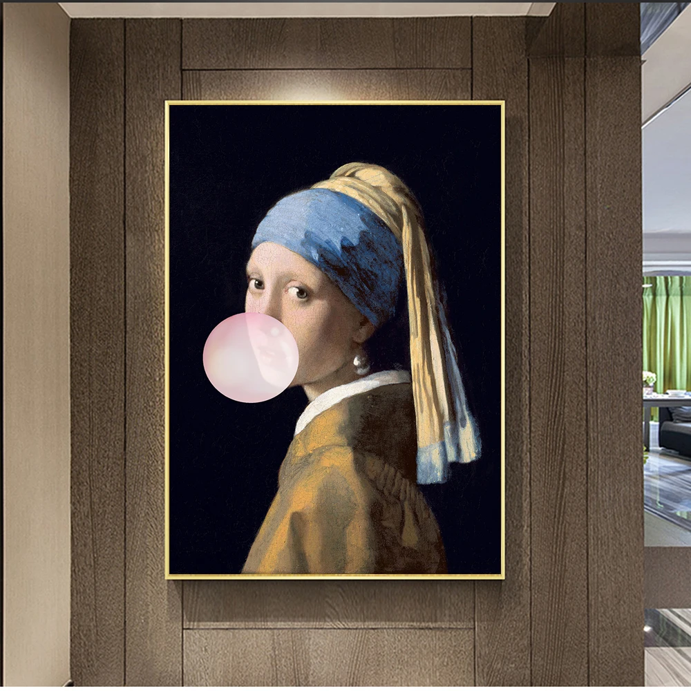 Девушка с жемчужной серьгой знаменитое Искусство Холст репродукции картин девушка с воздушным шаром картины на холсте украшения стены