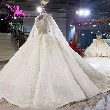 شراءAIJINGYU فساتين أفريقية فساتين إسلامية فاخرة روز فنلندا الأبيض أحدث Gownes مرحبا فستان زفاف منخفض
