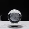 60MM80MM 3D Luna de cristal Bola de esfera de vidrio grabado láser Luna modelo en miniatura casa decoración astronomía regalo ► Foto 2/6