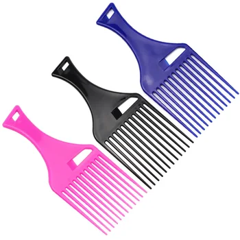 

3Pcs Hairdressing Tools Hair Fork Comb Wide Teeth Comb Hair Styling Hairbrush Styling Tool Cutting Comb Salon Comb (Random Color